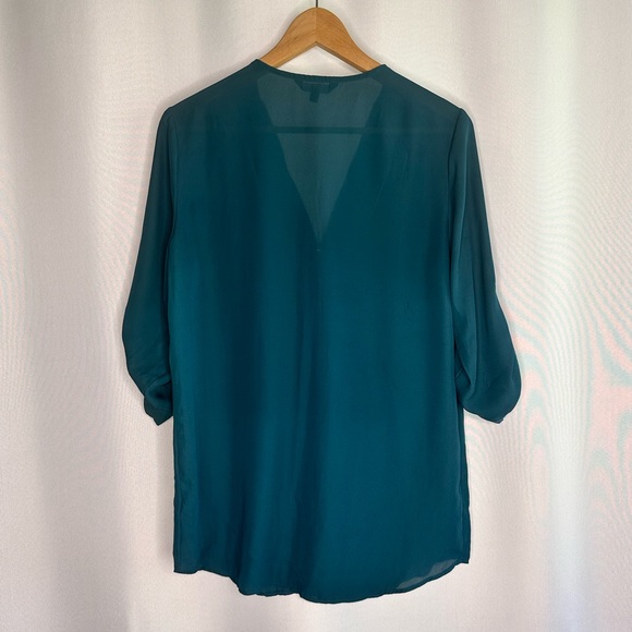 GEORGE Women’s Oversized Blouse With Gold Zipper And 3/4 Sleeves - Picture 2 of 5